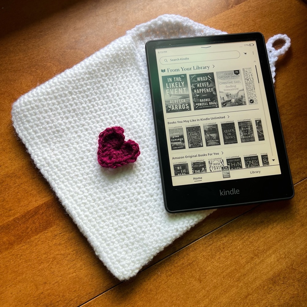 Handmade Crochet Love Letter Kindle Sleeve